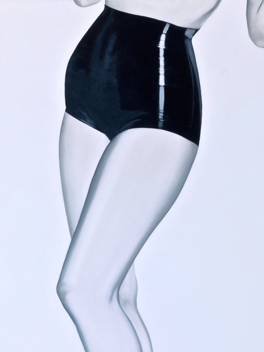 Anielka Hampson Painting Pastel Blue Pin Up